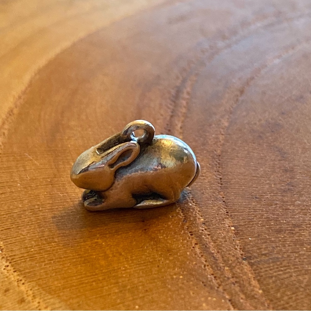 RETIRED James Avery Cottontail Rabbit Charm, Sterling Silver